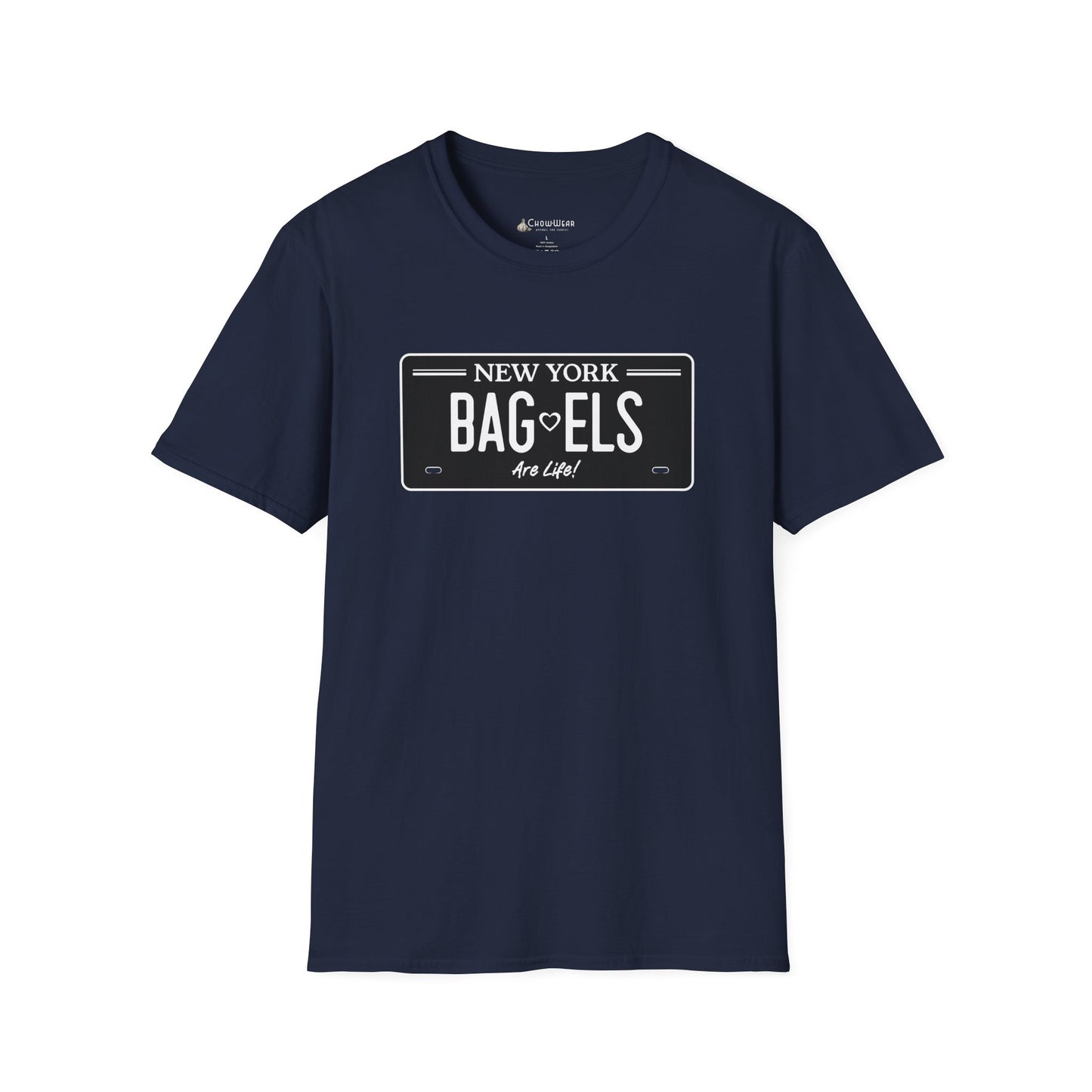 Bagels Are Life T-Shirt — New York License Plate Design