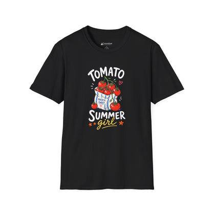 Tomato Summer Girl T-Shirt — Cute Garden Harvest Graphic Tee