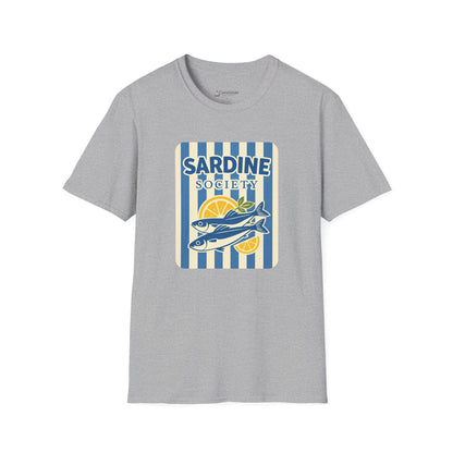 Sardine Society T-Shirt — Vintage Coastal Fish Lover Tee