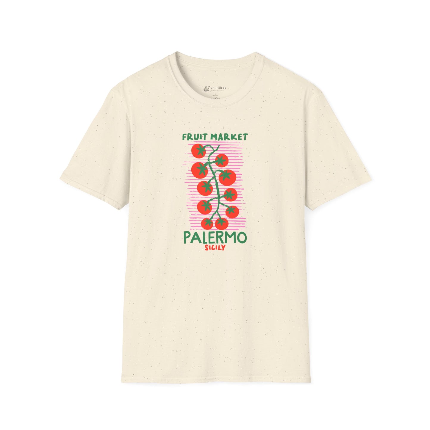 Tomato Vine Palermo Italy T‑Shirt — Fruit Market Travel Foodie Tee