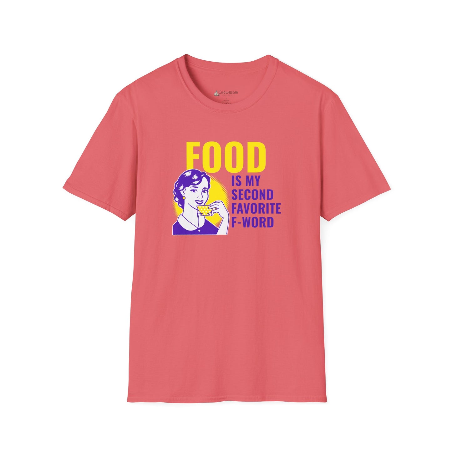 Food Is My Second Favorite F-Word T-Shirt — Funny Retro Food Lover Tee