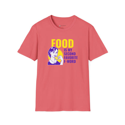 Food Is My Second Favorite F-Word T-Shirt — Funny Retro Food Lover Tee