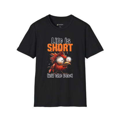 Life Is Short Lick the Bowl T-Shirt — Funny Foodie Baking Tee