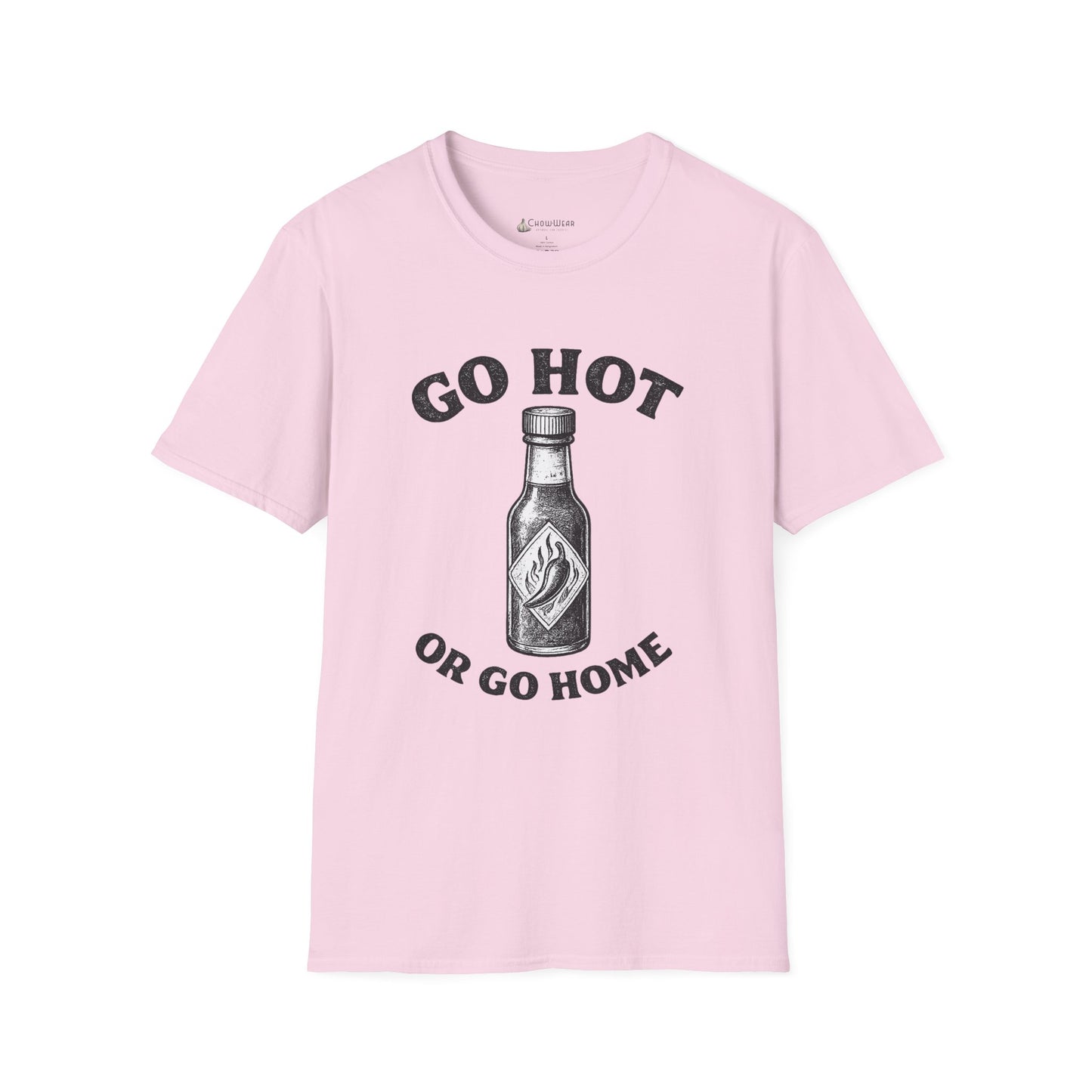 Hot Sauce T-Shirt — "Go Hot or Go Home" Chili Head Graphic Tee