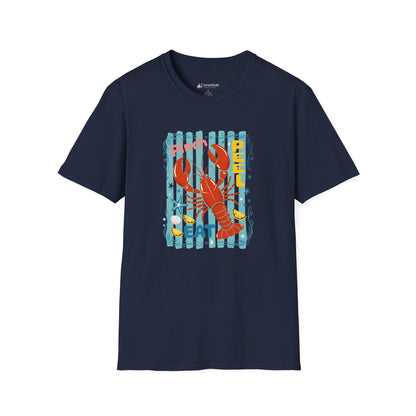 Lobster Eat Beach T-Shirt — Coastal Seafood Summer Tee