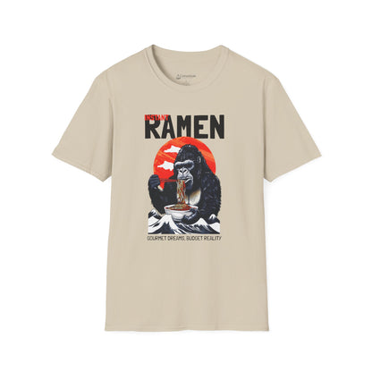 Ramen Gorilla T‑Shirt — Vintage Japan Sunset Noodle Asian Tee