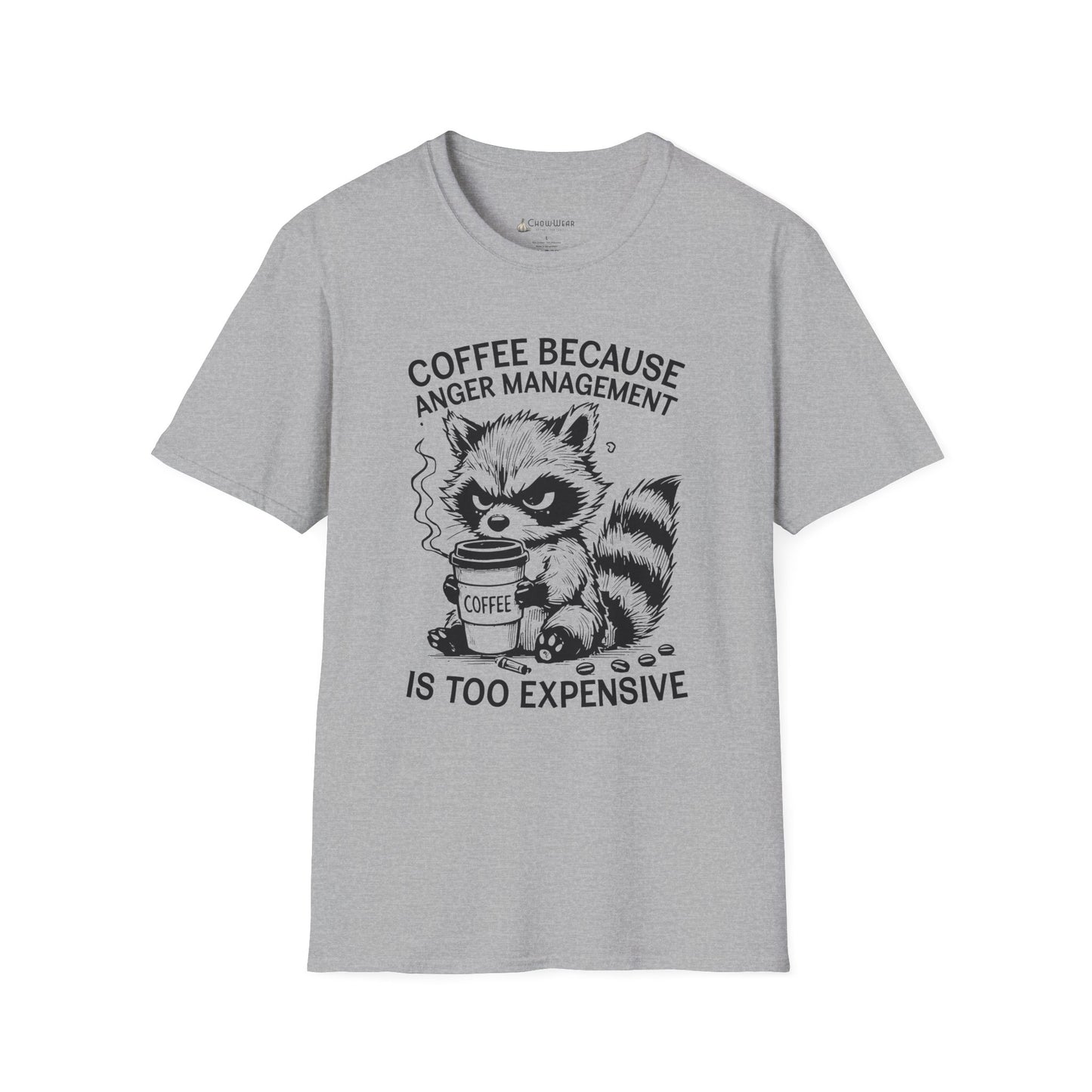 Coffee Because Anger Management Is Too Expensive Funny Raccoon T-Shirt
