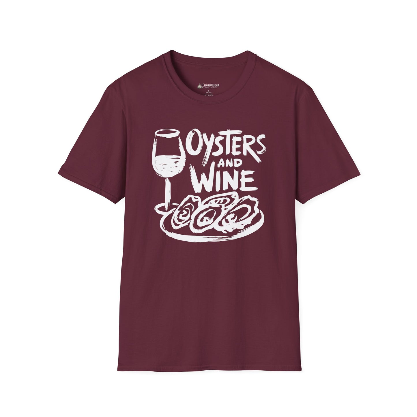 Oysters and Wine T-Shirt — Seafood & Wine Lovers Tee