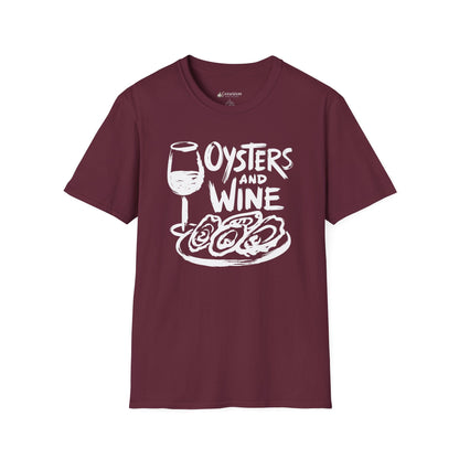 Oysters and Wine T-Shirt — Seafood & Wine Lovers Tee