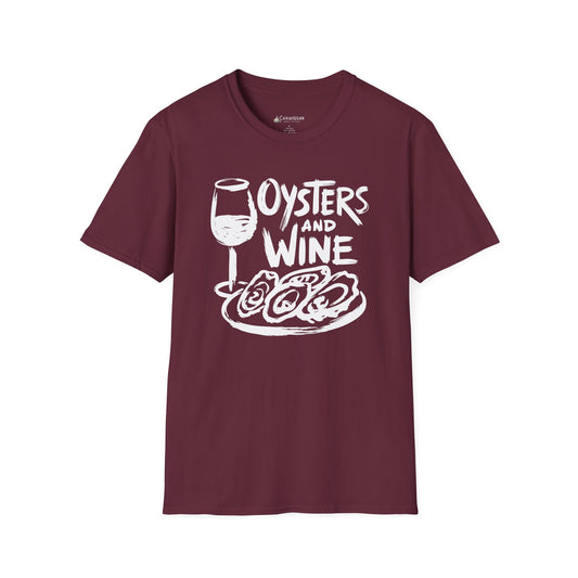 Oysters and Wine T-Shirt — Seafood & Wine Lovers Tee