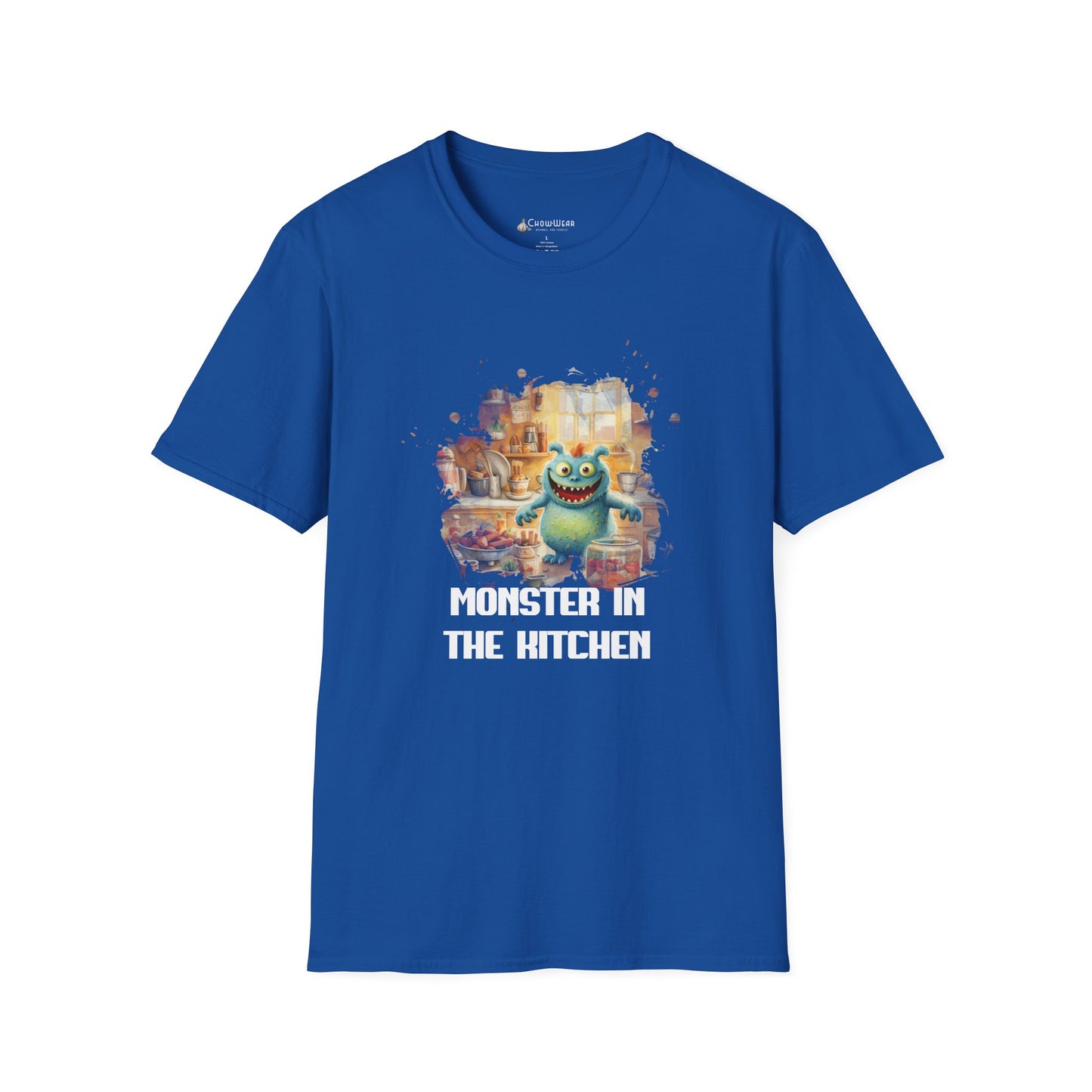 T-Shirt — "Monster in the Kitchen" Cute Cartoon Cooking Chef Tee
