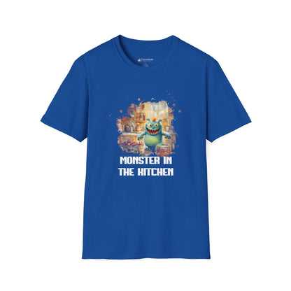 T-Shirt — "Monster in the Kitchen" Cute Cartoon Cooking Chef Tee