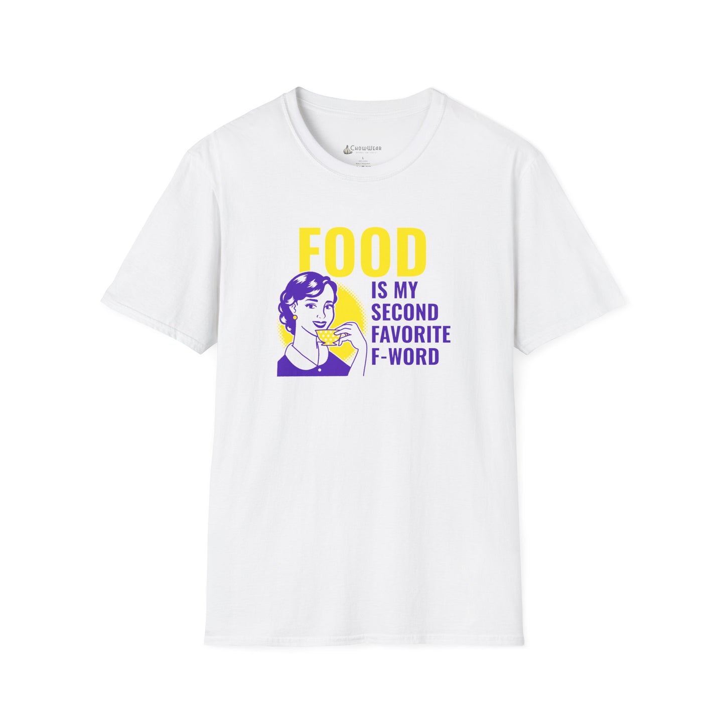 Food Is My Second Favorite F-Word T-Shirt — Funny Retro Food Lover Tee