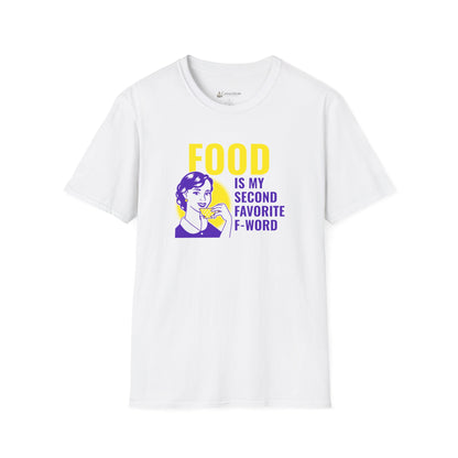 Food Is My Second Favorite F-Word T-Shirt — Funny Retro Food Lover Tee