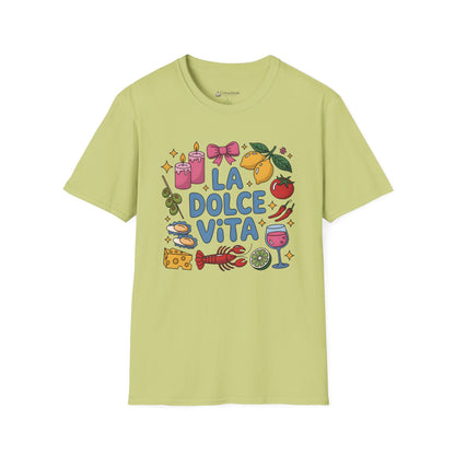 La Dolce Vita  ("The Sweet Life") T-Shirt — Italian Food & Wine Graphic Tee