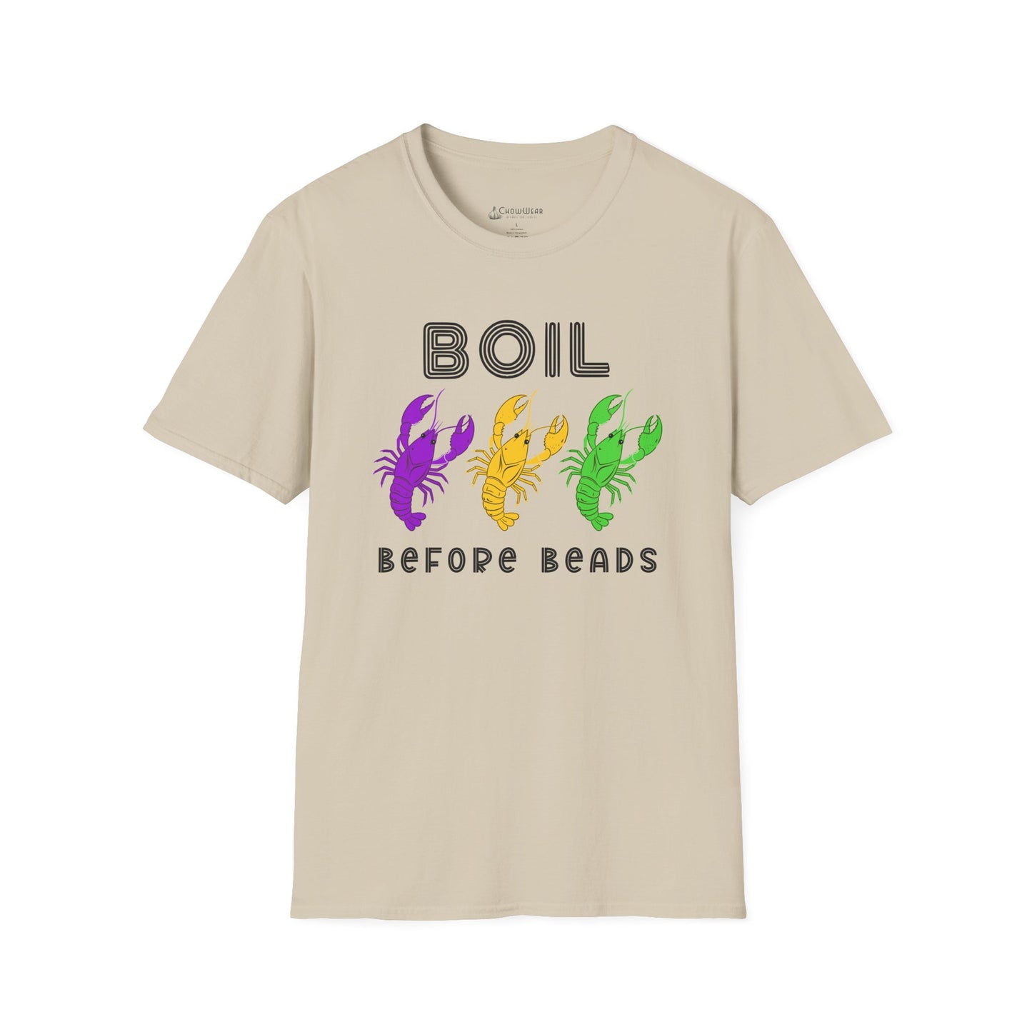 Crawfish Boil T-Shirt - "Boil Before Beads" Mardi Gras Seafood Tee