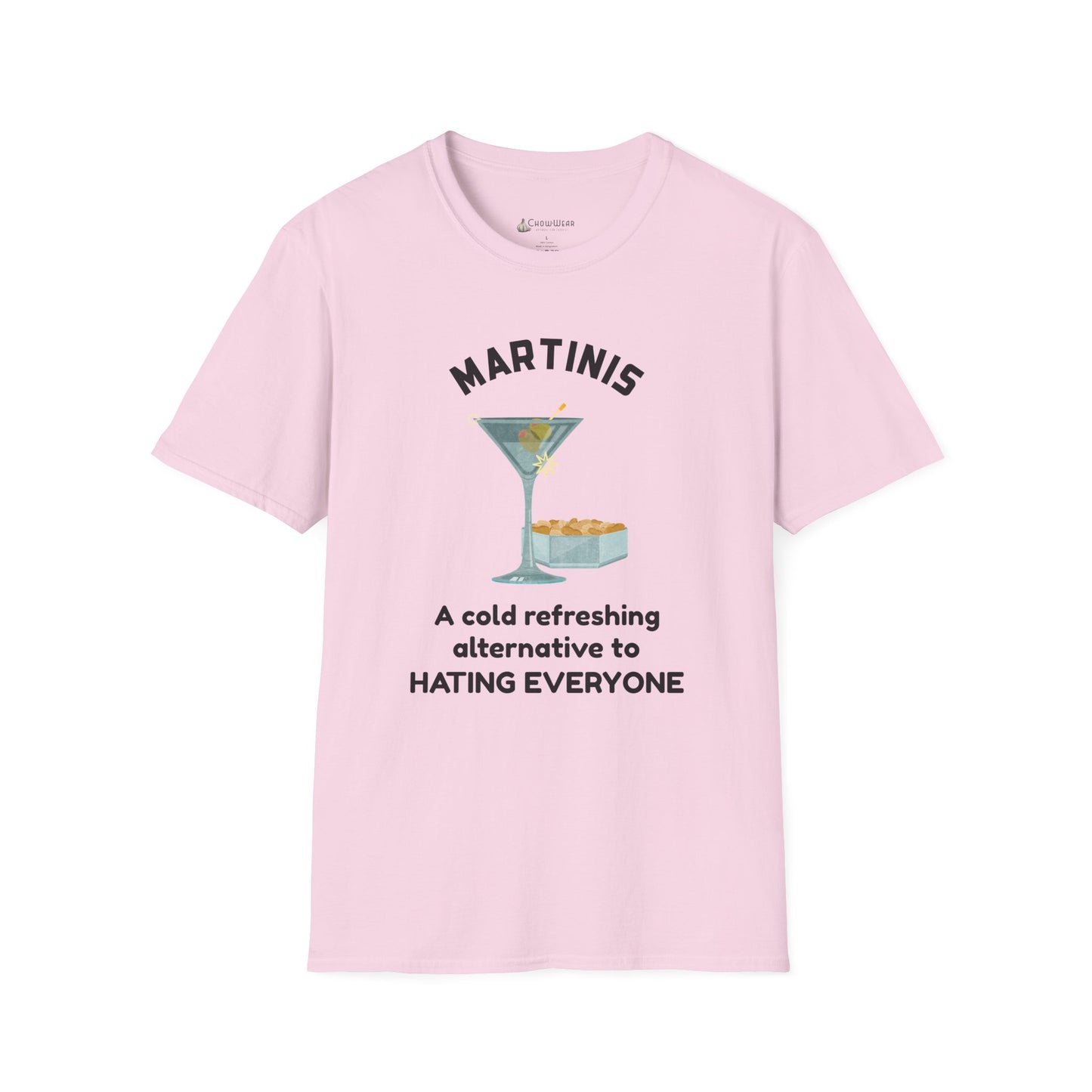 Martinis T‑Shirt — "A Cold Refreshing Alternative to Hating Everyone" Graphic Tee