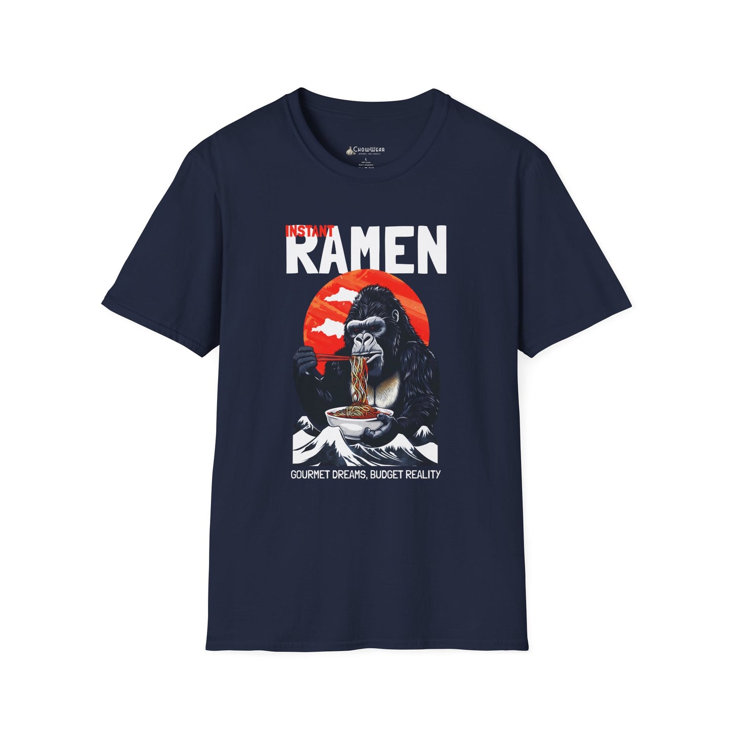 Ramen Gorilla T‑Shirt — Vintage Japan Sunset Noodle Asian Tee