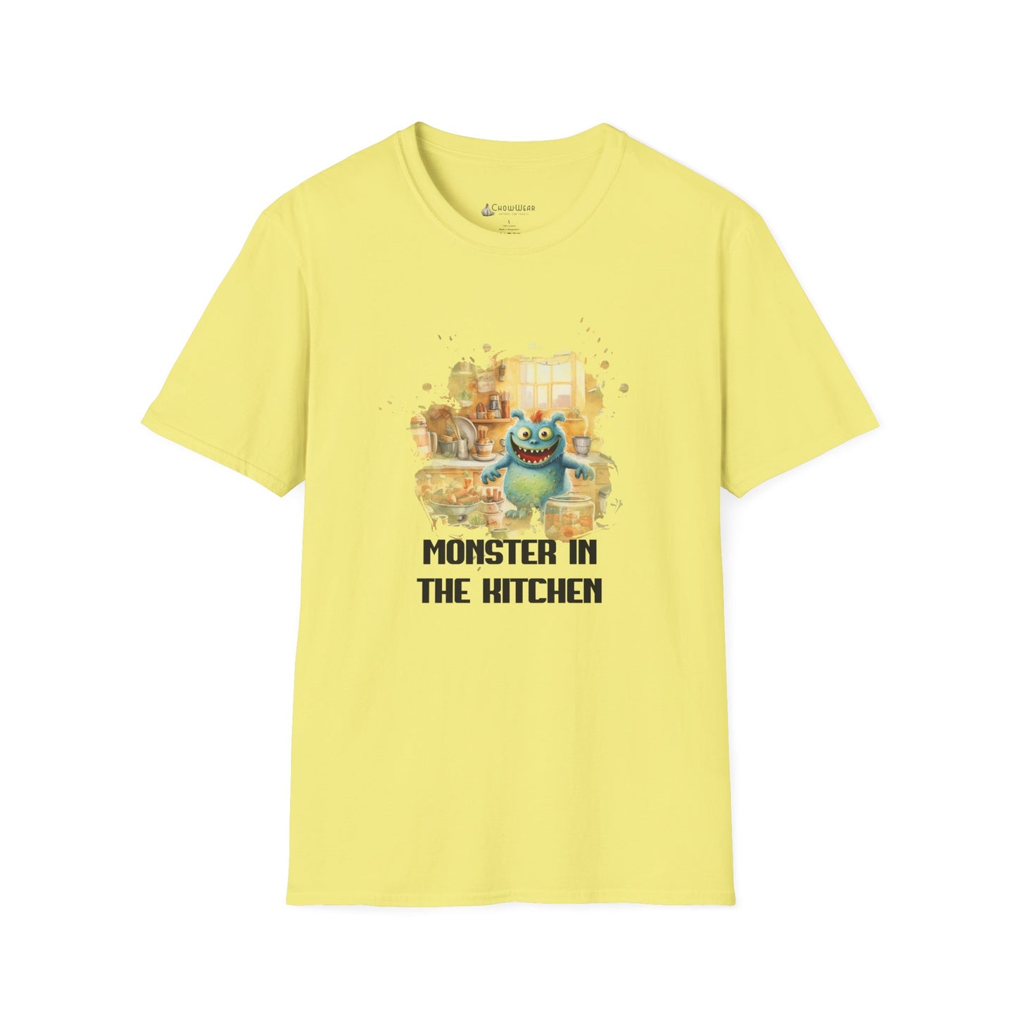 T-Shirt — "Monster in the Kitchen" Cute Cartoon Cooking Chef Tee