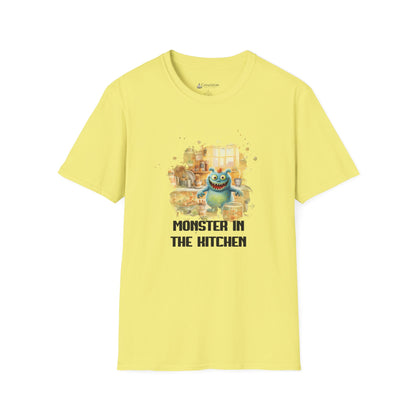 T-Shirt — "Monster in the Kitchen" Cute Cartoon Cooking Chef Tee