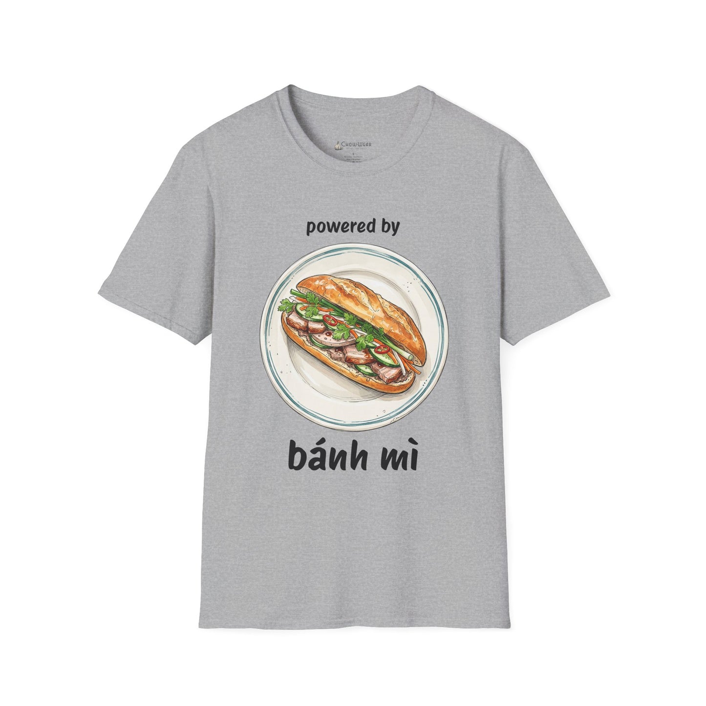 Bánh Mì T-Shirt — "Powered by Bánh Mì" Vietnamese Sandwich Tee
