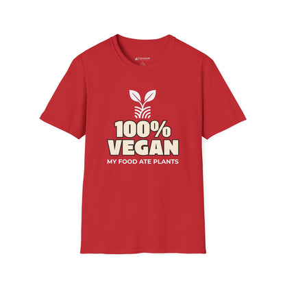 100% Vegan T-Shirt – "My Food Ate Plants" Funny BBQ Meat Graphic Tee