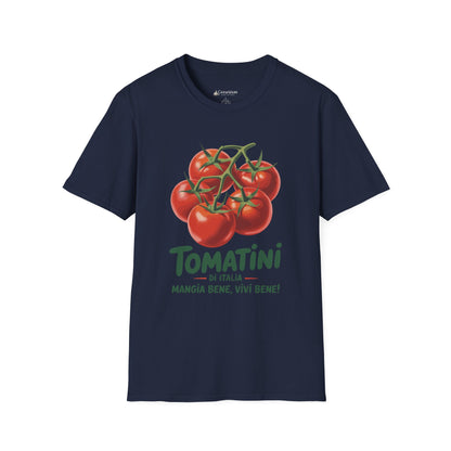 Tomatini Vintage Tomato Italian T-Shirt — Mangia Bene, Vivi Bene Italy
