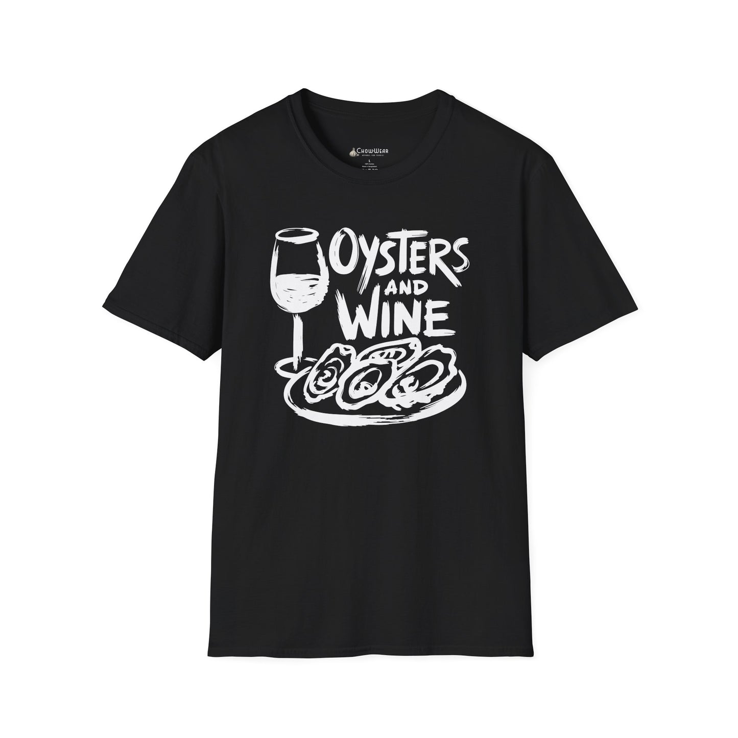 Oysters and Wine T-Shirt — Seafood & Wine Lovers Tee