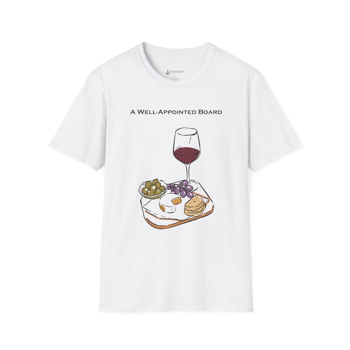 "A Well-Appointed Board" Wine & Charcuterie Graphic T-Shirt