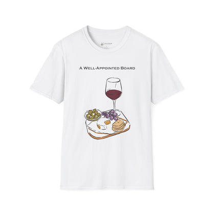 "A Well-Appointed Board" Wine & Charcuterie Graphic T-Shirt