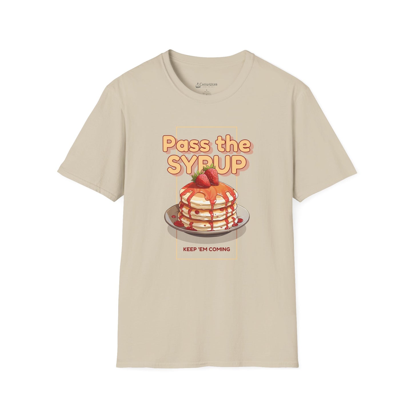 Pass the Syrup Pancake T-Shirt — Retro Breakfast Graphic Tee