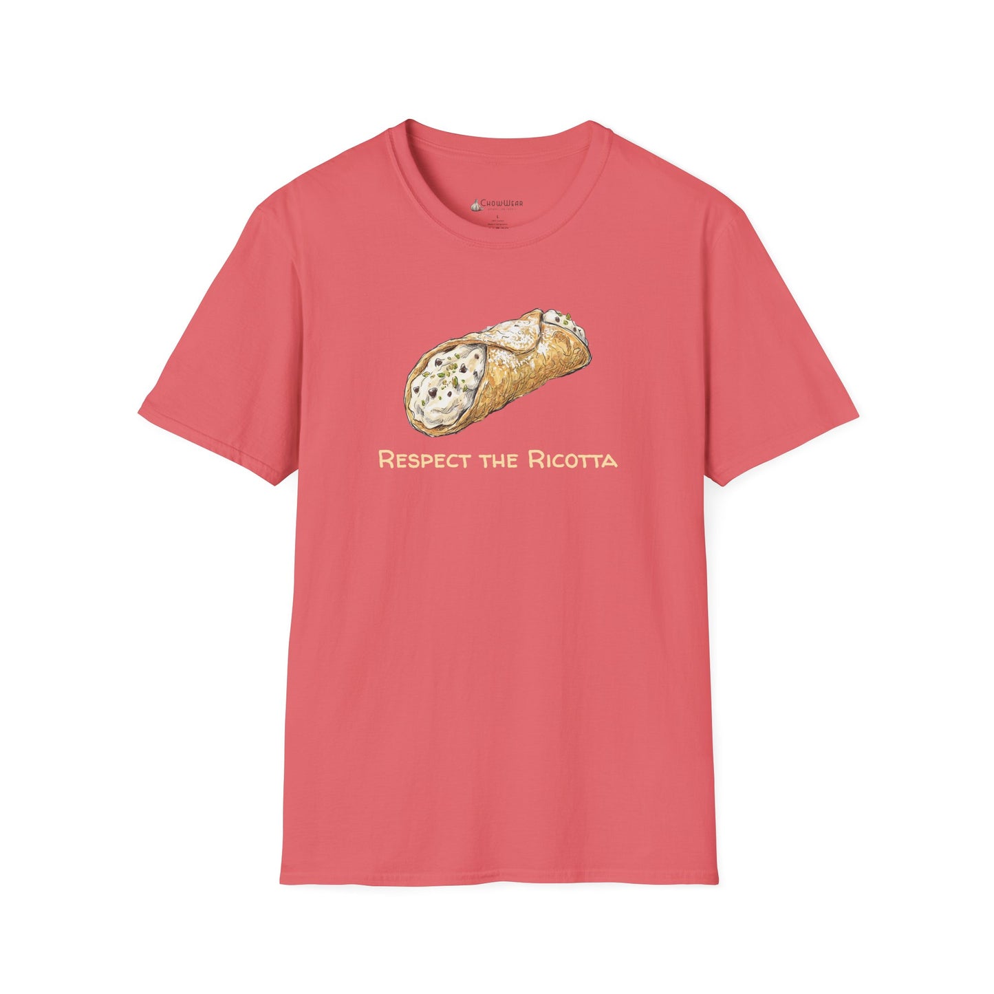 Cannoli T-Shirt – "Respect the Ricotta" Italian Pastry Dessert Tee