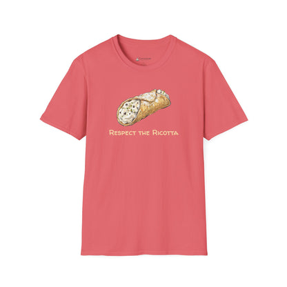 Cannoli T-Shirt – "Respect the Ricotta" Italian Pastry Dessert Tee