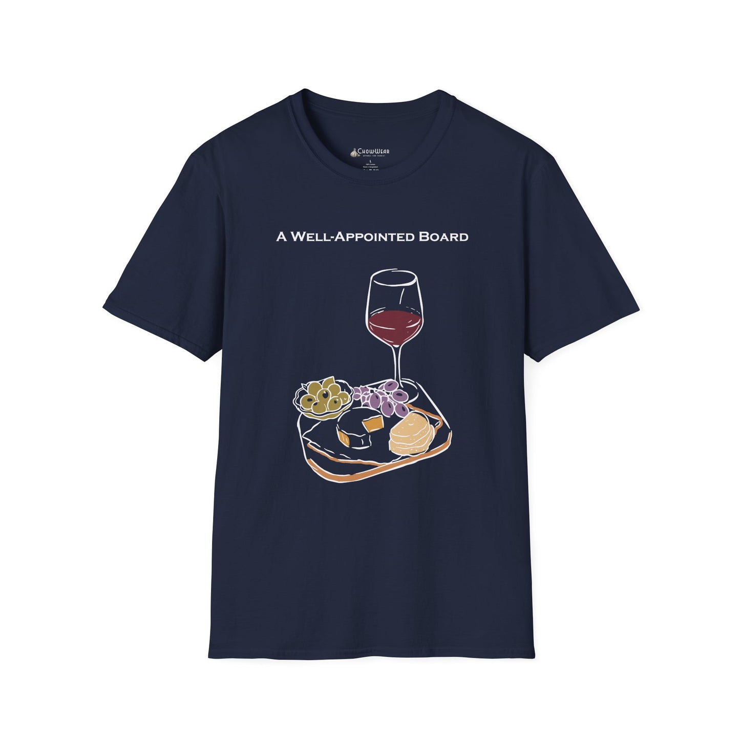 "A Well-Appointed Board" Wine & Charcuterie Graphic T-Shirt