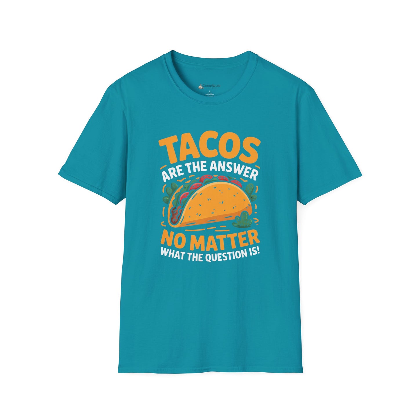 Taco T-Shirt — "Tacos Are The Answer" Funny Mexican Street Food Shirt