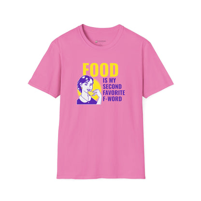 Food Is My Second Favorite F-Word T-Shirt — Funny Retro Food Lover Tee