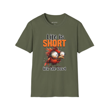 Life Is Short Lick the Bowl T-Shirt — Funny Foodie Baking Tee