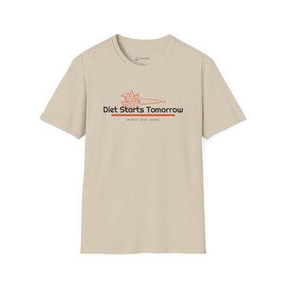Diet Starts Tomorrow T-Shirt — Funny Retro Motivational Tee