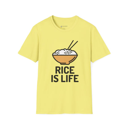 Rice Is Life T-Shirt – Cute Bowl & Asian Chopsticks Tee for Rice Lovers