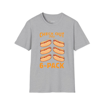 Check Out My 6-Pack Hot Dog Funny Diet Workout T-Shirt