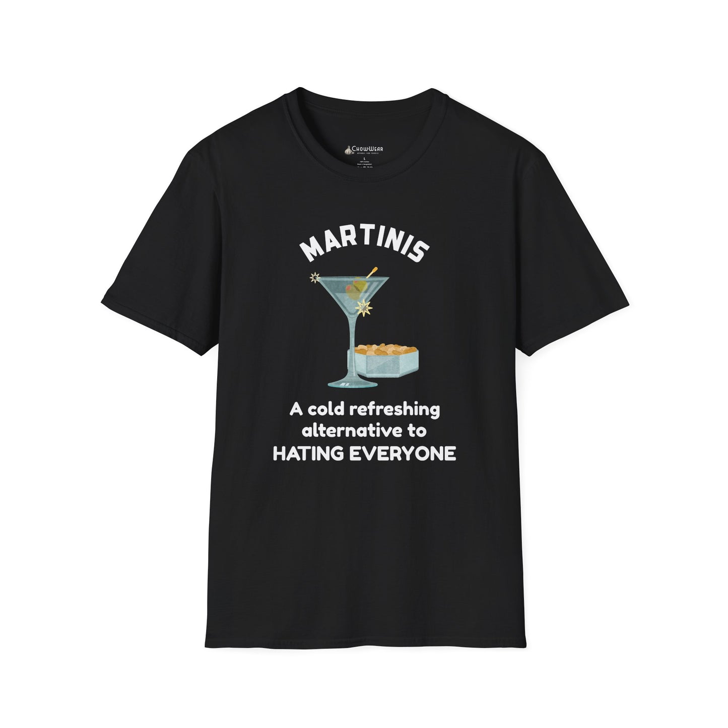 Martinis T‑Shirt — "A Cold Refreshing Alternative to Hating Everyone" Graphic Tee