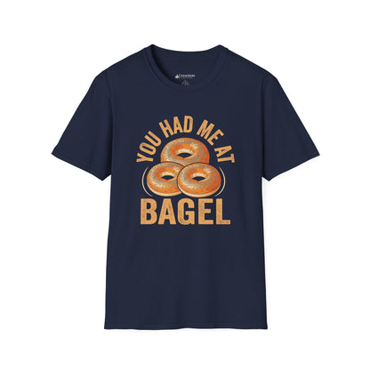 You Had Me at Bagel T-Shirt — Cute Breakfast Graphic Tee for Bagel Lovers