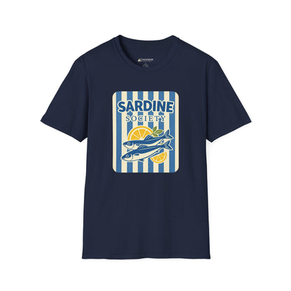Sardine Society T-Shirt — Vintage Coastal Fish Lover Tee