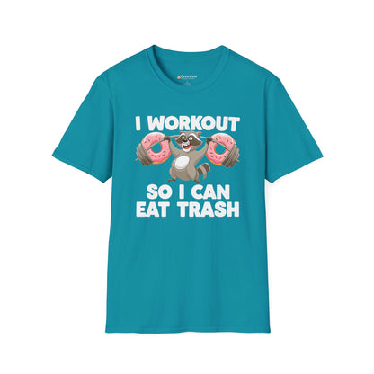 "I Workout So I Can Eat Trash" Funny Fitness Diet T-shirt