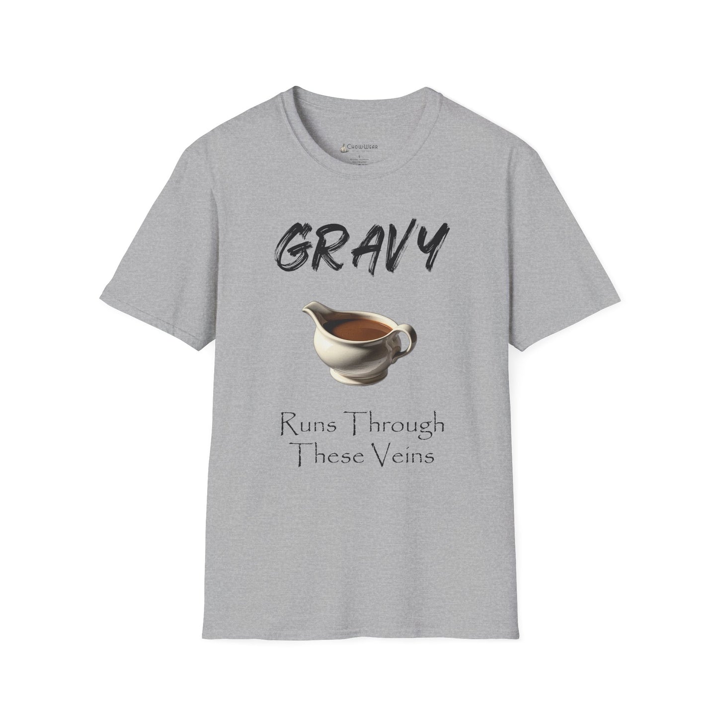 Gravy Runs Through These Veins T-Shirt — Funny Thanksgiving Comfort Food Tee