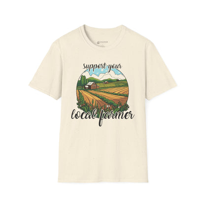 Support Your Local Farmer T-Shirt — Farm Landscape Graphic Tee