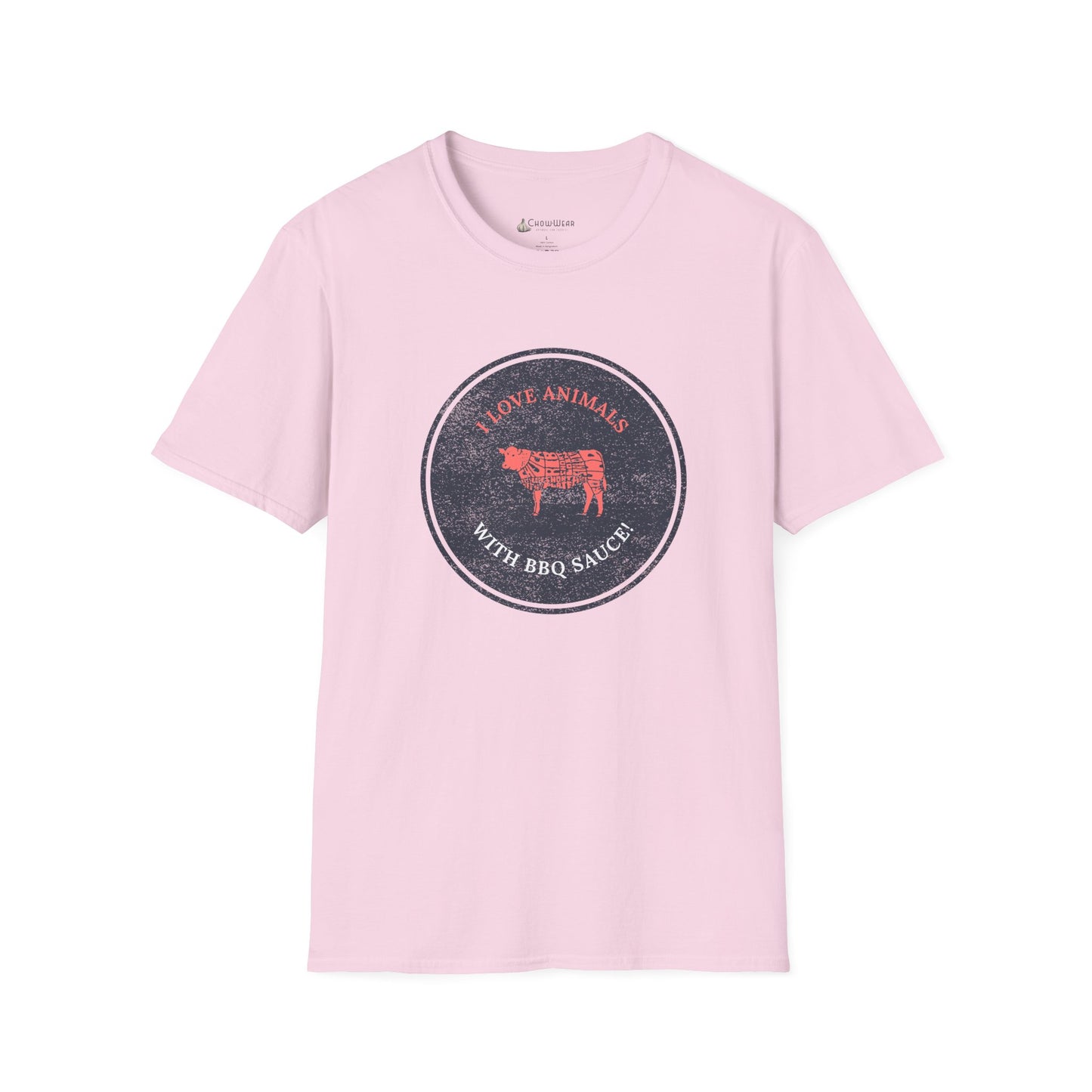 Meat Lover T-Shirt — Vintage style 'I Love Animals with BBQ Sauce' Graphic Tee