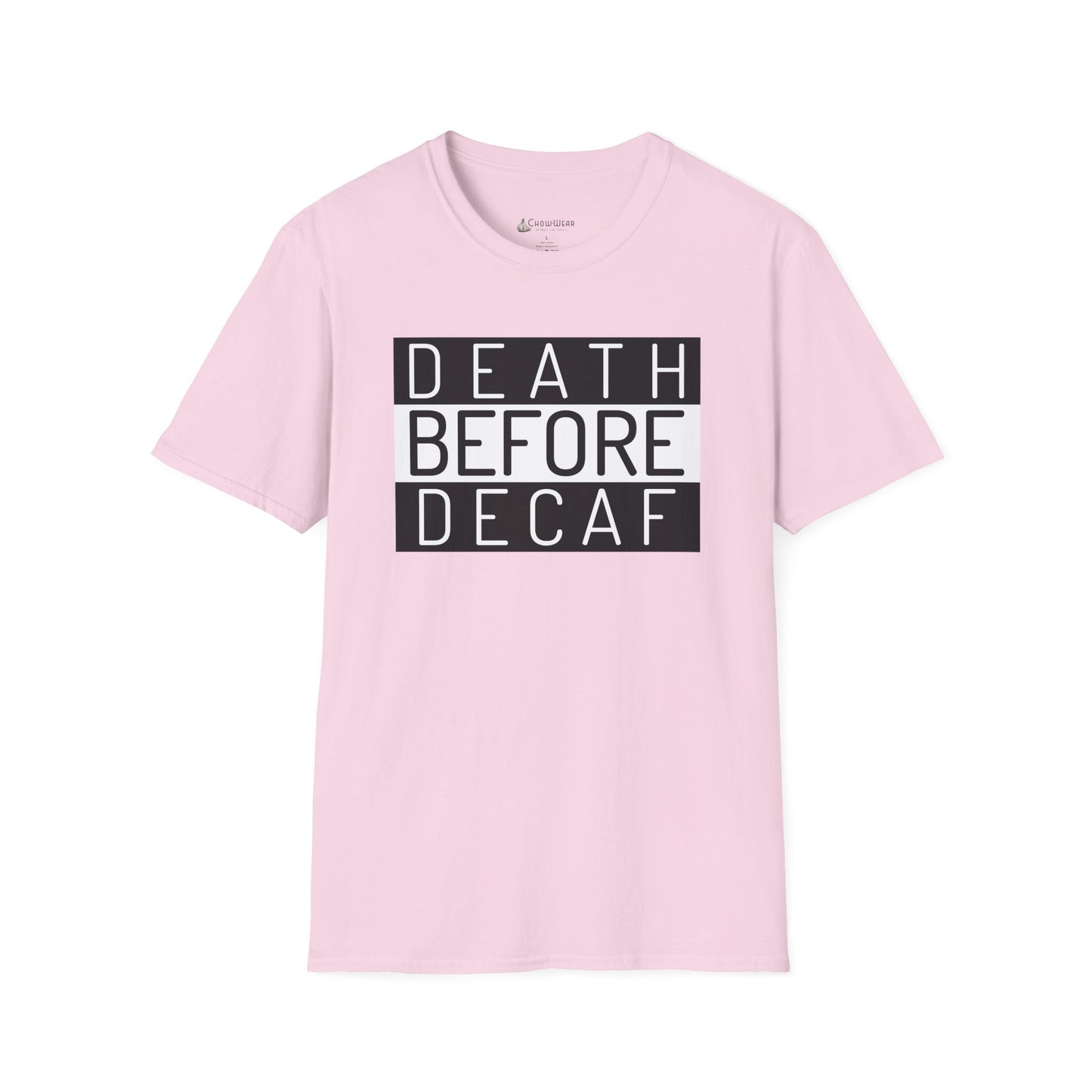 Death Before Decaf T-Shirt – Funny Coffee Lover Tee