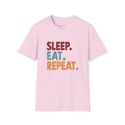 Sleep. Eat. Repeat. T-Shirt — Retro Foodie Tee