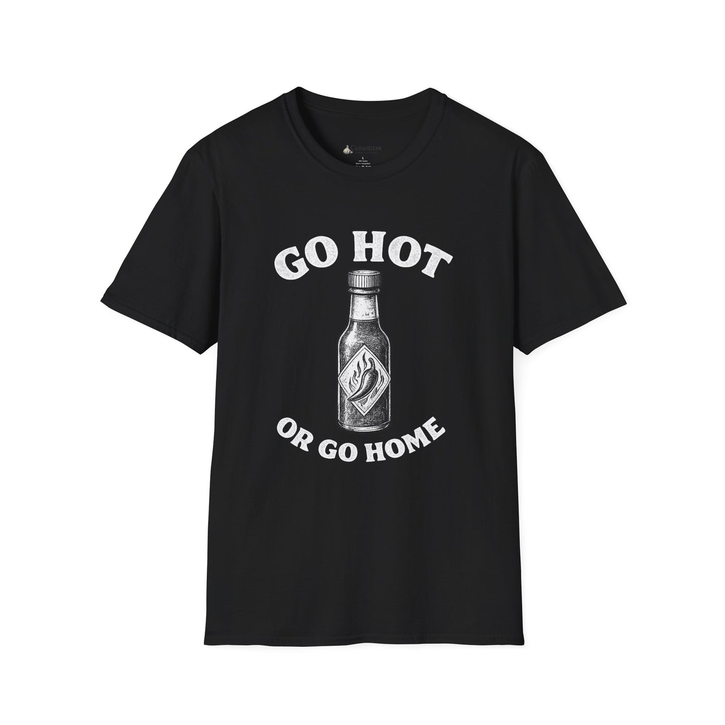 Hot Sauce T-Shirt — "Go Hot or Go Home" Chili Head Graphic Tee